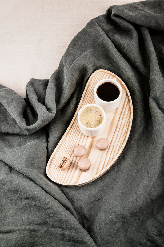 Wood serving tray | Bean